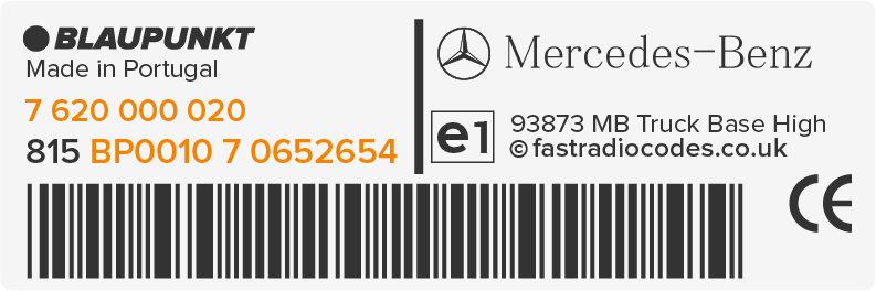 locate mercedes blaupunkt radio serial number